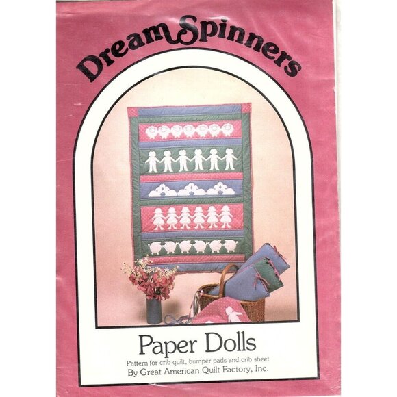 Dream Spinners Paper Dolls Crib Quilt, Bumper Pads and Crib Sheet Pattern 1990 - Picture 1 of 1